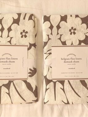 Pottery Barn Belgian flax linen shams